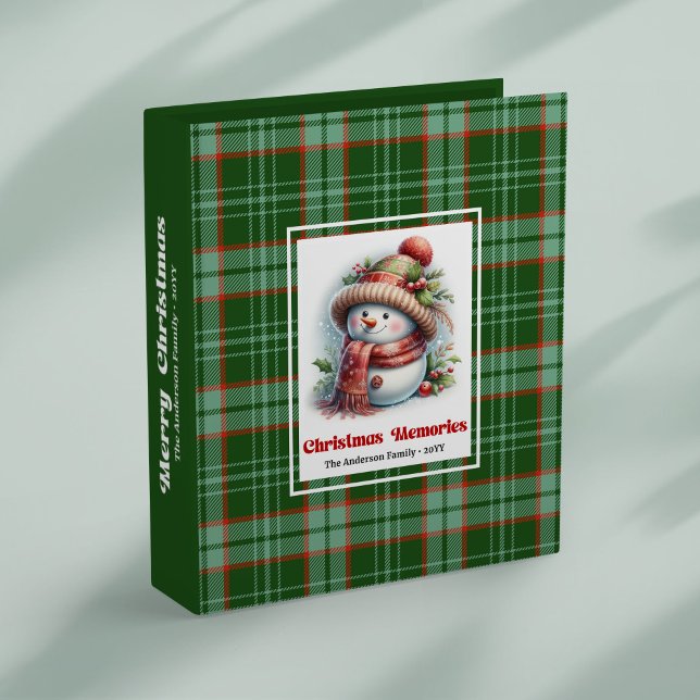 Cute cartoon snowman kids Christmas album custom 3 Ring Binder (Cute cartoon snowman kids Christmas album custom 3 ring binder)