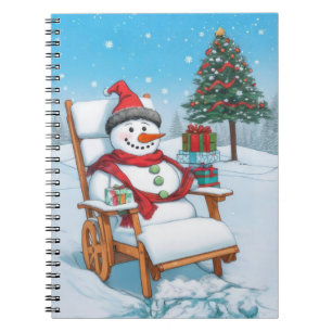 Cute Cartoon Snowman Notebook