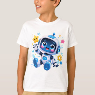 Cute Cartoon Space Robot T-Shirt