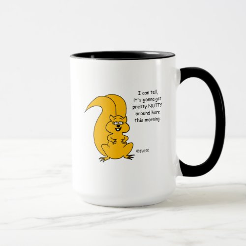 Cute Cartoon Squirrel Hectic Breakfast Coffee Mug