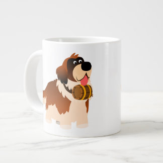 Cute Cartoon St Bernard  Jumbo Mug