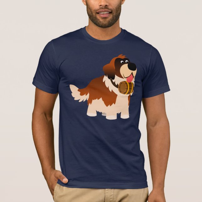 Cute Cartoon St Bernard T-Shirt (Front)