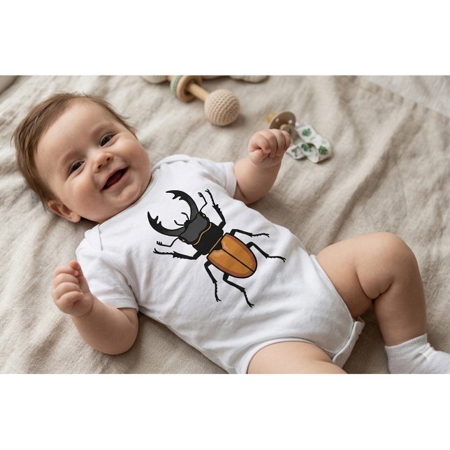 Cute Cartoon Stag Beetle Baby Bodysuit (Creator Uploaded)