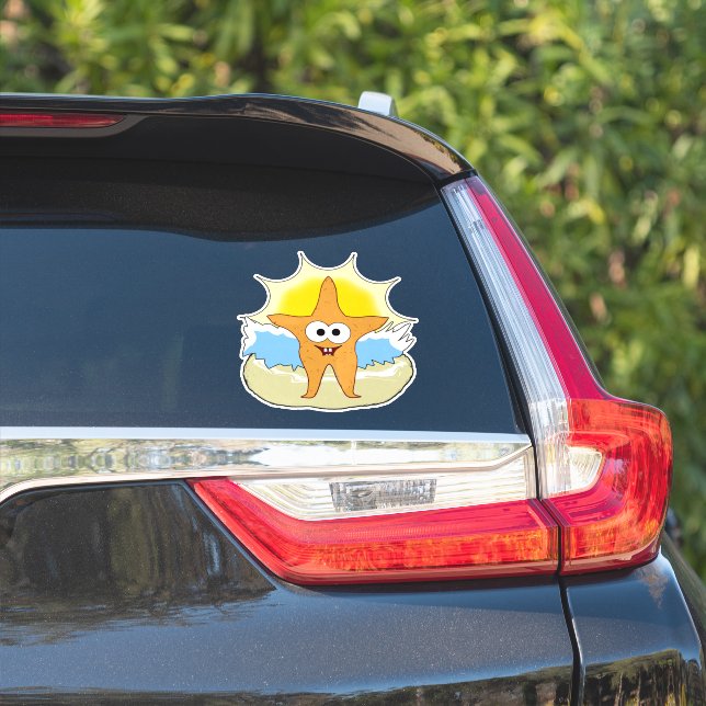 Cute Cartoon Starfish Sticker (Car Side)
