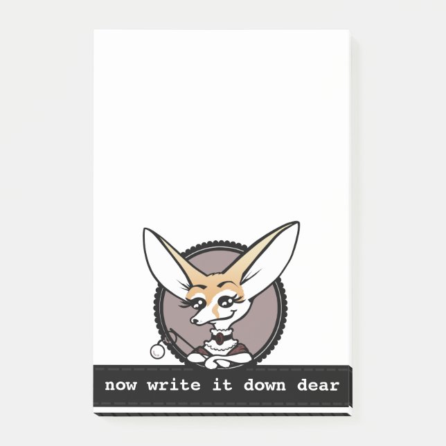 CUTE CARTOON STYLE FENNEC FOX NOTEPAD (Front)
