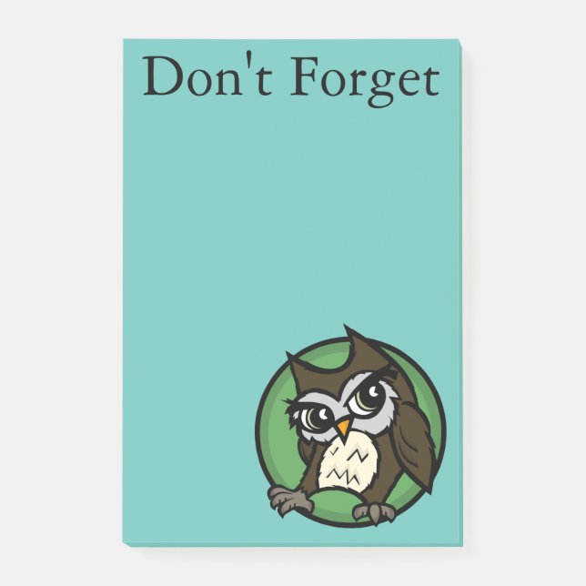 CUTE CARTOON STYLE OWL NOTEPAD (Front)