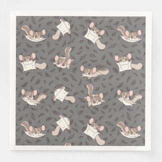 Cute Cartoon Sugar Glider Paper Dinner Napkins