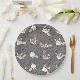 Cute Cartoon Sugar Glider Paper Plates