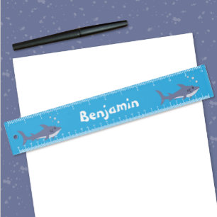 Cute Cartoon Swimming Cartoon Shark Kid Ruler