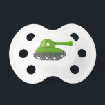 Cute Cartoon Tank Pacifier<br><div class="desc">A cartoon styled army tank design. Great for Kids and adult kids of all ages.</div>