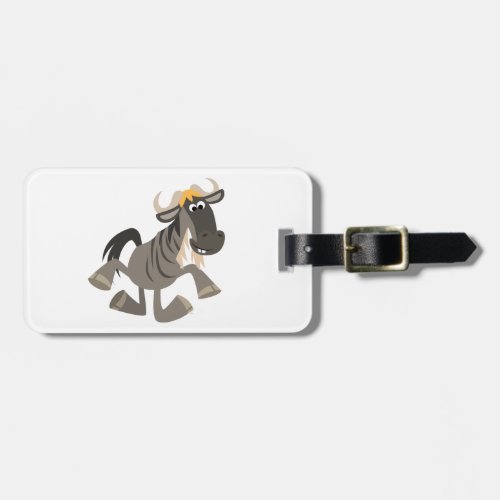 Cute Cartoon Tap Dancing Wildebeest Luggage Tag