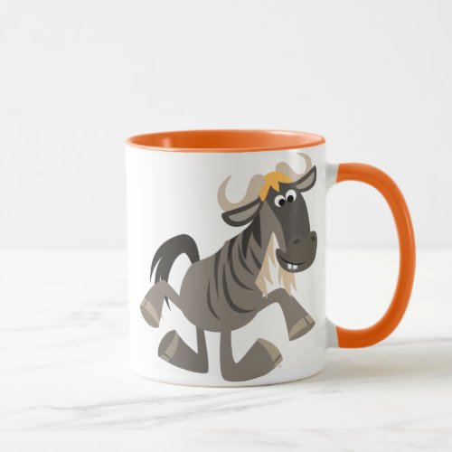 Cute Cartoon Tap Dancing Wildebeest Mug