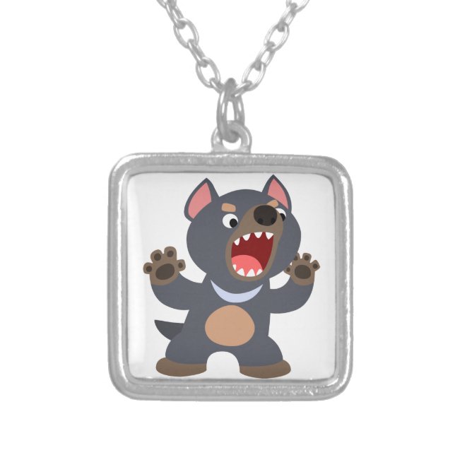Cute Cartoon Tasmanian Devil Necklace (Front)