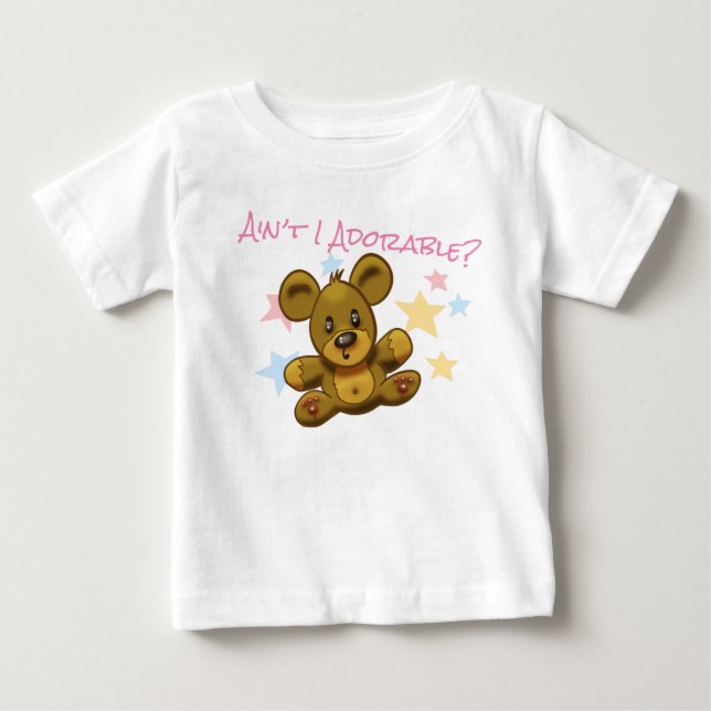 Cute Cartoon Teddy Bear Baby T-Shirt (Front)