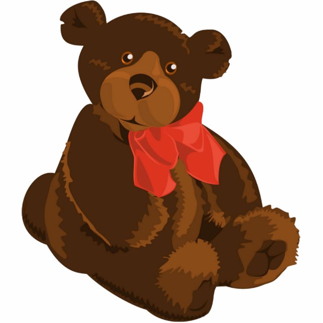 Cute cartoon teddy bear cutout (Front)