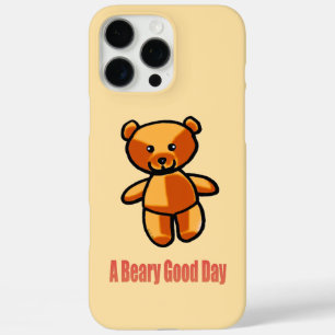 Cute Cartoon Teddy Bear Pun Illustration iPhone 16 Pro Max Case