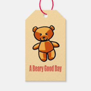 Cute Cartoon Teddy Bear Pun Illustration Gift Tags