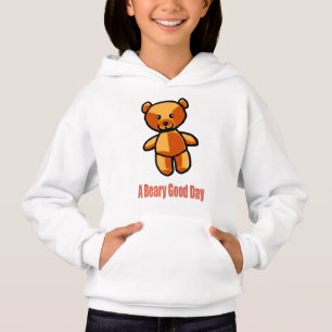 Cute Cartoon Teddy Bear Pun Illustration Hoodie