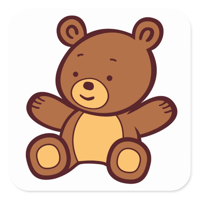 Cute Cartoon Teddy Bear Sticker