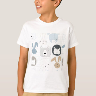 Cute cartoon teddy bear toddler and rabbit bunny T-Shirt