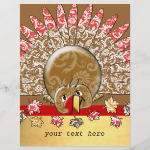 Cute Cartoon Thanksgiving Turkey Flyer