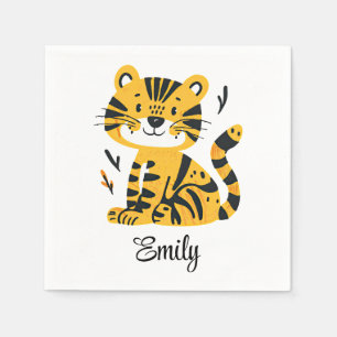 Cute cartoon tiger decoration napkins