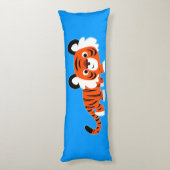 Cute Cartoon Tiger on The Prowl Body Pillow (Back (Vertical))