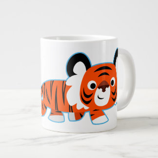 Cute Cartoon Tiger on The Prowl Jumbo Mug