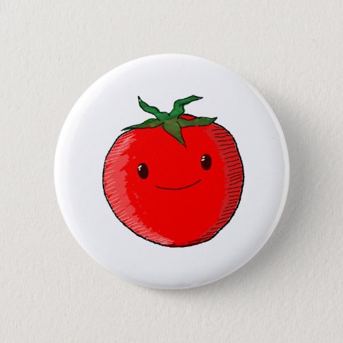 Cute Cartoon Tomato Button
