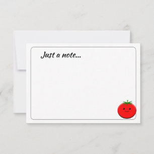 Cute Cartoon Tomato Custom Just a Note