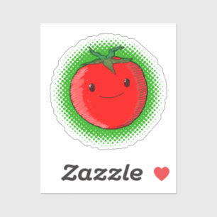 Cute Cartoon Tomato Drawing Sticker
