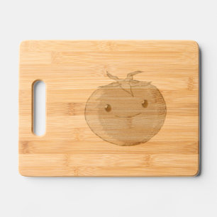 Cute Cartoon Tomato Engraved Cutting Board