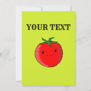 Cute Cartoon Tomato Invitation
