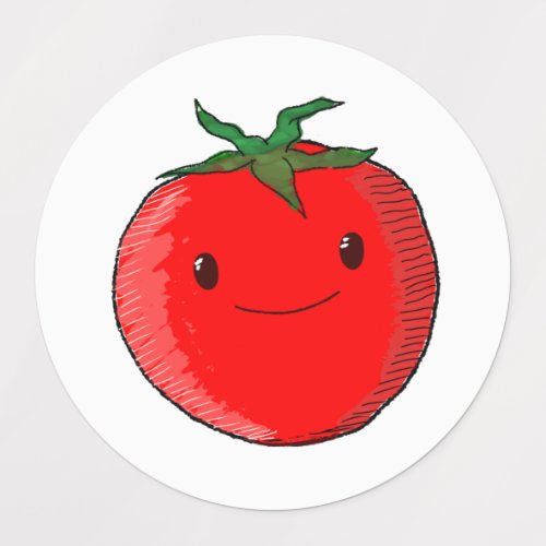 Cute Cartoon Tomato Labels