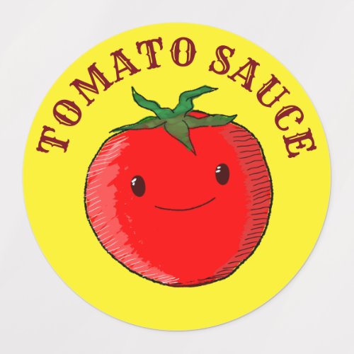 Cute Cartoon Tomato  Labels