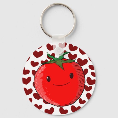 Cute Cartoon Tomato Lover Keychain