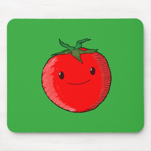 Cute Cartoon Tomato Mouse Pad (Front)