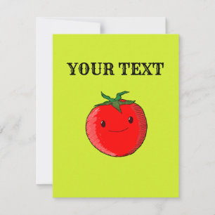 Cute Cartoon Tomato Note Card
