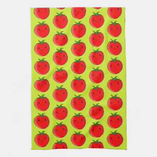 Cute Cartoon Tomato Pattern Kitchen Towel