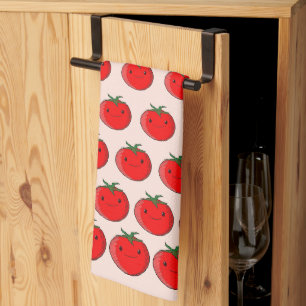 Cute Cartoon Tomato Pattern Kitchen Towel