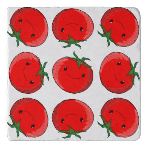Cute Cartoon Tomato Pattern Trivet