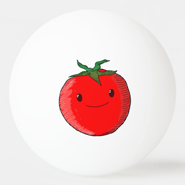 Cute Cartoon Tomato Ping Pong Ball (Front)