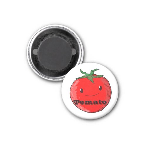 Cute Cartoon Tomato With Text Magnet