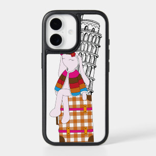 Cute Cartoon Travel Bunny Italy Vacation iPhone 17 Case