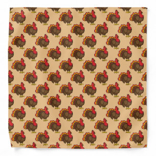 Cute Cartoon Turkey Bandana
