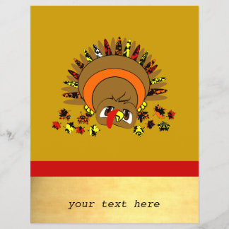 Cute Cartoon Turkey Business Flyer