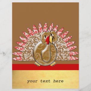 Cute Cartoon Turkey Business Flyer