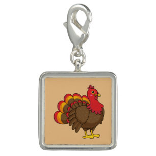 Cute Cartoon Turkey Charm
