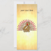 Cute Cartoon Turkey Damask Pattern (Back)