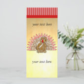 Cute Cartoon Turkey Damask Pattern (Standing Front)